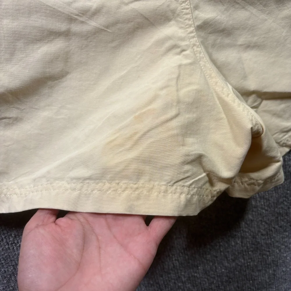 Caribbean Swimwear Board Shorts Mens Medium Beige Embroidered Fish Swim Trunks
